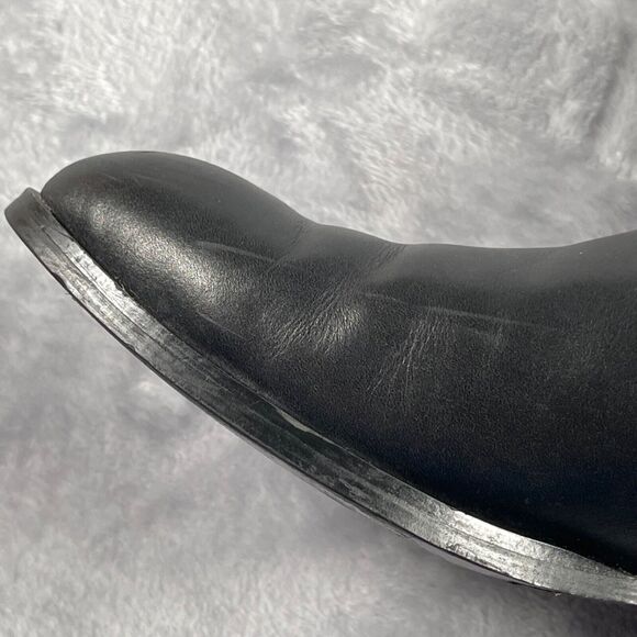 Christian Dior Boots 38 D Black Nappa Leather Studded Stellar Over The Knee - Picture 9 of 16